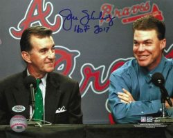 AUTOGRAPHED JOHN SCHUERHOLZ "HOF 2017" 8X10 Atlanta Braves Photo