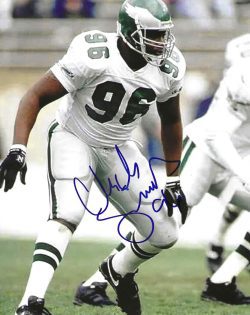 Autographed CLYDE SIMMONS 8x10 Philadelphia Eagles Photo