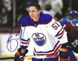 Autographed TROY STECHER 8X10 Edmonton Oilers Photo