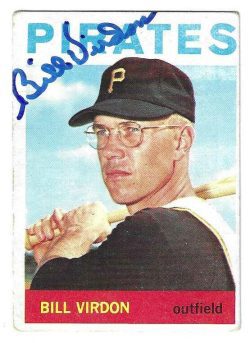 Autographed BILL VIRDON Pittsburgh Pirates 1964 Topps Card