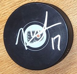 Autographed ROD BRIND'AMOUR Philadelphia Flyers Hockey Puck