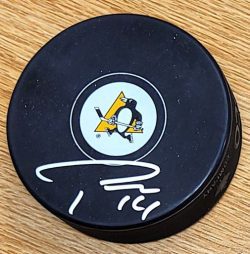 Autographed BOKONDJI IMAMA Pittsburgh Penguins Hockey Puck