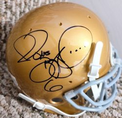 Autographed JEROME BETTIS Notre Dame Mini Helmet Beckett