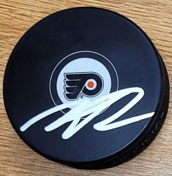 Autographed SCOTT LAUGHTON Philadelphia Flyers Hockey Puck