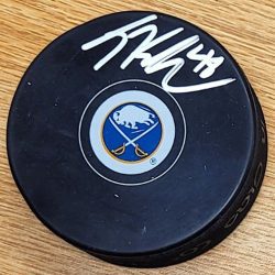 Autographed TYSON KOZAK Buffalo Sabres Hockey Puck