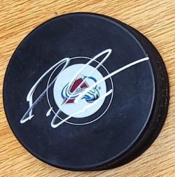 Autographed ROSS COLTON Colorado Avalanche Hockey Puck