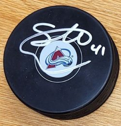 Autographed SCOTT WEDGEWOOD Colorado Avalanche Hockey Puck