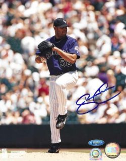 AUTOGRAPHED SHAWN CHACON 8X10 Colorado Rockies Photo Tristar