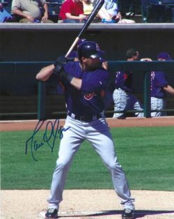 AUTOGRAPHED MARK DEROSA 8x10 Cleveland Indians Photo