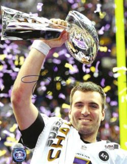 Autographed JOE FLACCO 8x10 Baltimore Ravens Photo with JSA COA