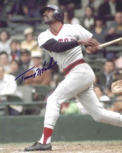 AUTOGRAPHED TOMMY HARPER 8X10 Boston Red Sox photo