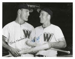 AUTOGRAPHED STEVE KORCHECK and ED YOST 8X10 Washington Senators Photo