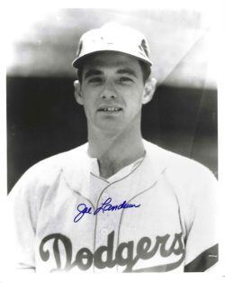 AUTOGRAPHED JOE LANDRUM 8X10 Brooklyn Dodgers photo