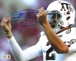 Autographed Johnny Manziel 8X10 Texas A&M Photo Beckett