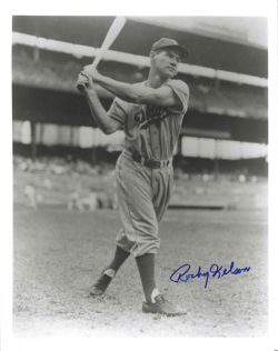 AUTOGRAPHED ROCKY NELSON 8x10 Brooklyn Dodgers photo