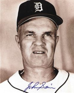 AUTOGRAPHED JOHNNY SAIN 8x10 Detroit Tigers Photo