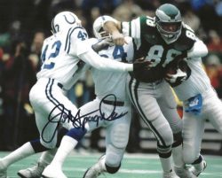 AUTOGRAPHED JOHN SPANOLA 8x10 Philadelphia Eagles Photo