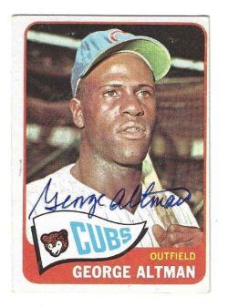 Autographed GEORGE ALTMAN Chicago Cubs 1965 Topps Card