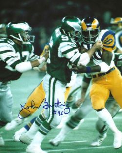 Autographed JOHN BUNTING 8X10 Philadelphia Eagles Photo