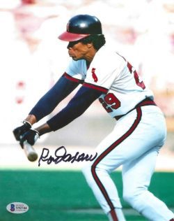 Autographed HOF'R ROD CAREW 8x10 California Angels Photo Beckett