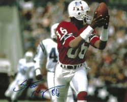 Autographed STANLEY MORGAN 8x10 New England Patriots photo
