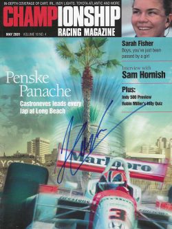 Autographed Helio Castroneves Indy Championship Racing Magazine May 2001