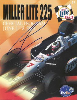 Autographed Max Papis Milwaukee Indy Miller Lite 225 Official Program June 2001