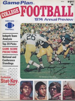 Autographed TOM CLEMENTS Notre Dame Fighting Irish 1974 College Football Preview