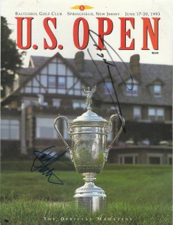 Autographed CRAIG STADLER & GREG NORMAN PGA Golf U.S.Open Program 1993
