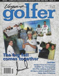 Autographed ANNIKA SORENSTAM Vegas Golfer Magazine Nov/Dec 1998