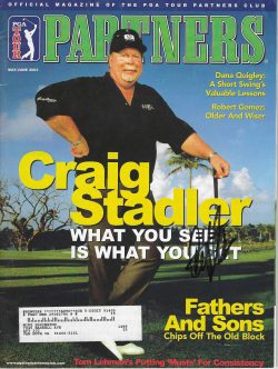 Autographed CRAIG STADLER PGA Partners Golf Magazine May/June 2003