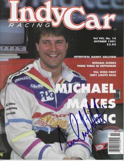 Autographed MICHAEL ANDRETTI Indy Car Racing Magazine Oct 1991