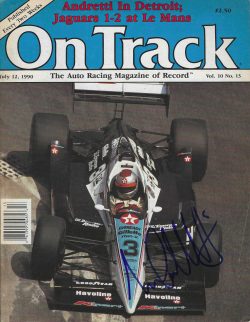 Autographed MICHAEL ANDRETTI On Track Racing Magazine 7/12/1990