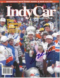 Autographed AL UNSER JR. Indy Car Racing Magazine June 1992