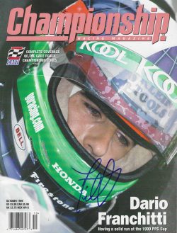 Autographed DARIO FRANCHITTI Championship Racing Magazine October 1999