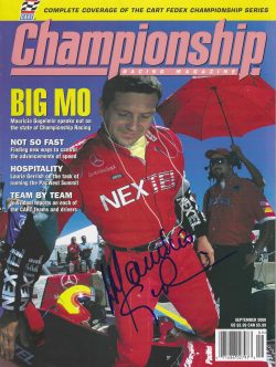 Autographed MAURICIO GUGELMIN Indy Championship Racing Magazine September 2000