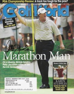 Autographed PETER JACOBSEN PGA Golf World Magazine 8/6/2004