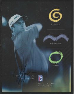 Autographed JEFF SLUMAN PGA Greater Milwaukee Open Program July 2003