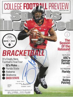 Autographed BRAXTON MILLER OHIO STATE BUCKEYES Sports Illustrated 8/18/2014