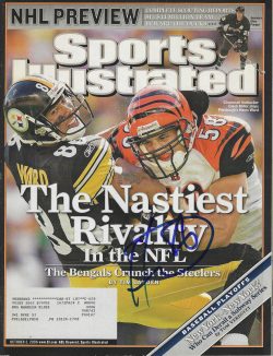 Autographed HINES WARD Pittsburgh Steelers Sports Illustrated 10/2/2006