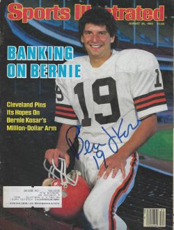 Autographed BERNIE KOSAR Cleveland Browns Sports Illustrated 8/26/1985