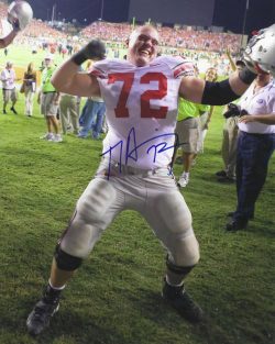 Autographed T. J. DOWNING Ohio State Buckeyes 8x10 Photo