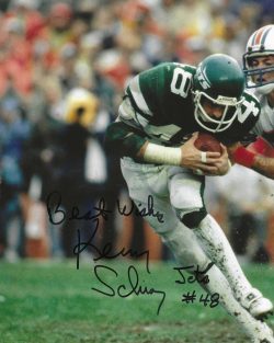 Autographed KEN SCHROY 8X10 New York Jets photo