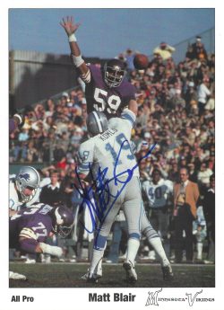 Autographed MATT BLAIR Minnesota Vikings 8.5" X 11 Photo