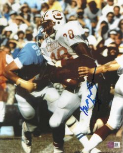 Autographed GEORGE ROGERS South Carolina Gamecocks 8X10 photo