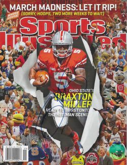 Autographed BRAXTON MILLER OHIO STATE BUCKEYES Sports Illustrated 3/4/2013