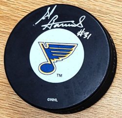 Autographed ED STANIOWSKI St. Louis Blues Hockey Puck