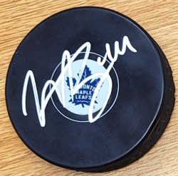 Autographed MORGAN RIELLY Toronto Maple Leafs Hockey Puck