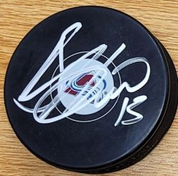 Autographed DAN HINOTE Colorado Avalanche Hockey Puck
