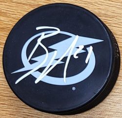 Autographed BRAYDEN POINT Tampa Bay Lightning Hockey Puck
